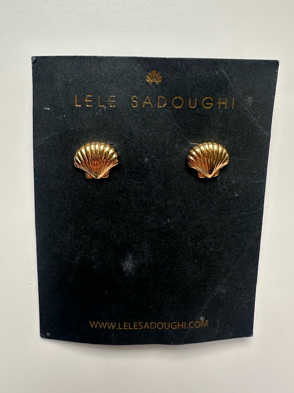 Lele Sadoughi 14k Gold Plated COQUILLE Shell Stud Earrings